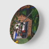 Horloge Ronde Le garage (Angle)