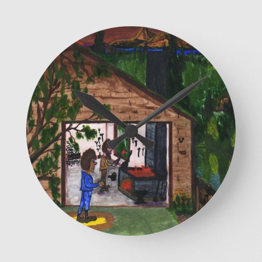 Horloge Ronde Le garage (Recto)