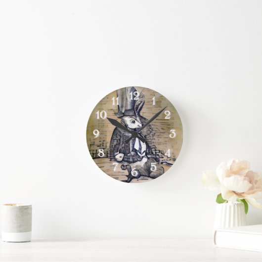 Horloge Ronde Le Gentleman Rabbit (Maison)
