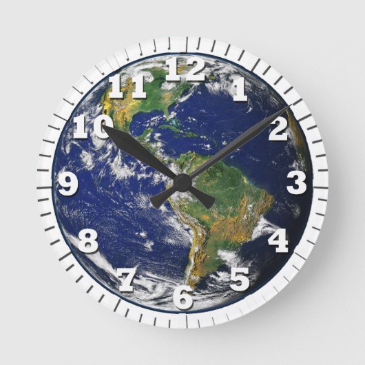 Horloge Ronde le globe est notre terre (Recto)
