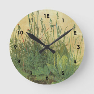 Horloge Ronde Le Grand Morceau de Gazon par Albrecht Durer