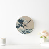 Horloge Ronde Le Grand Wave de Kanagawa (Maison)