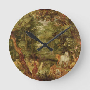 Horloge Ronde Le jardin d'Éden ; à l'arrière-plan le Temptati