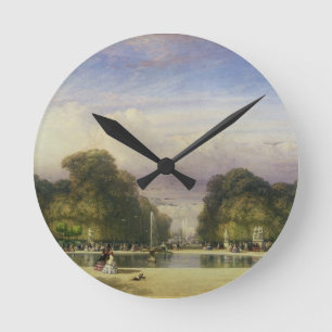 Horloge Ronde Le jardin des Tuileries, avec l'Arc de Triomphe à