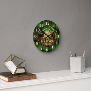 Horloge Ronde Le jour de Pub de St Patrick irlandais nommé