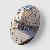 Horloge Ronde Le Kotel - Lettres de script hébreu (Angle)