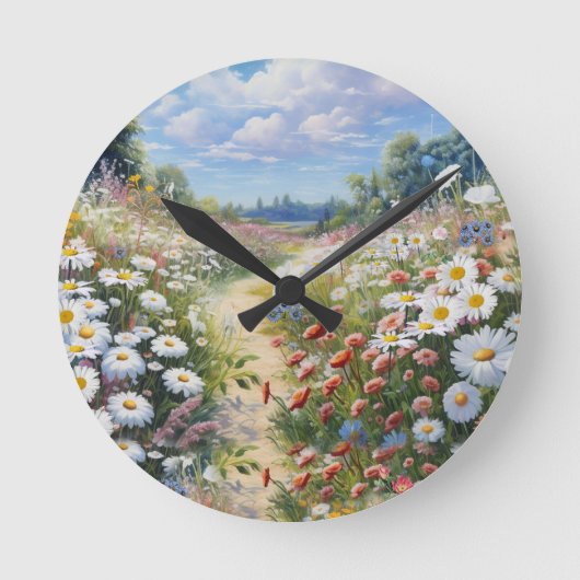 Horloge Ronde le langage des fleurs (Recto)