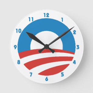 Horloge Ronde Le logo de Wall Clock d'Obama