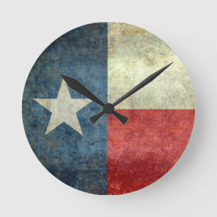 Horloge Ronde Le "Lone Star Flag" du Texas