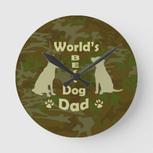Horloge Ronde Le meilleur papa de chien du monde