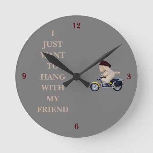 Horloge Ronde Le motard - (Recto)