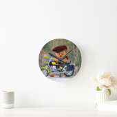 Horloge Ronde Le motard - Teddy - (Maison)