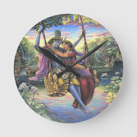 Horloge Ronde Le Pâque du Swing - Radha et Krishna (Recto)