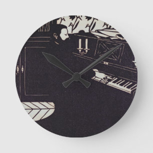 Horloge Ronde Le piano, 1914 (gravure sur bois)