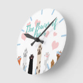 Horloge Ronde Le pouvoir des pattes (Angle)