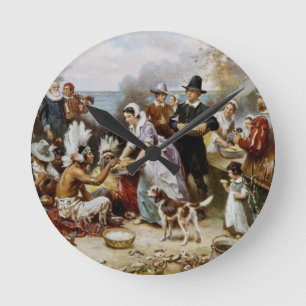 Horloge Ronde Le premier thanksgiving