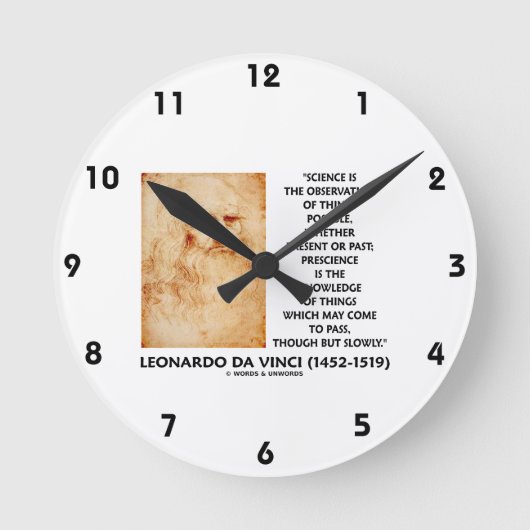 Horloge Ronde Le Prescience possible de choses d'observation de (Recto)