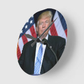 Horloge Ronde Le Président Donald Trump (Angle)