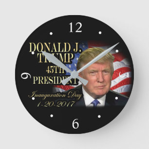 Horloge Ronde Le Président Inauguration Keepsake de Donald Trump
