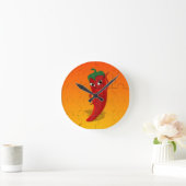 Horloge Ronde Le Puzzle de la tête rouge (Maison)