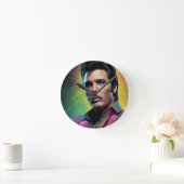 Horloge Ronde Le Roi de la Pop Art (Maison)