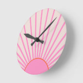 Horloge Ronde Le Soleil 01 Soleil rose (Angle)