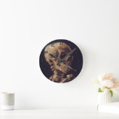 Horloge Ronde Le squelette de Van Gogh avec la cigarette (Maison)