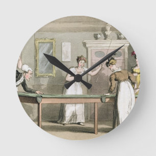 Horloge Ronde Le Tableau de billard, 'de la visite de Dr. Syntax