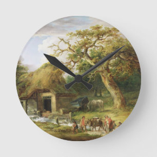Horloge Ronde Le vieux moulin à eau, 1790 (huile sur la toile)