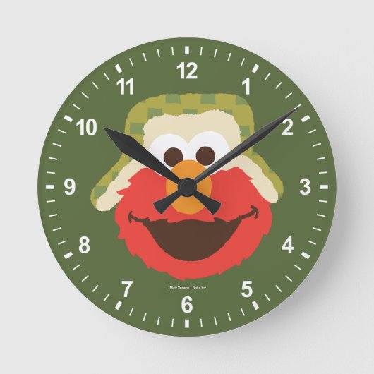 Horloge Ronde Le visage d'Elmo Woodland (Recto)