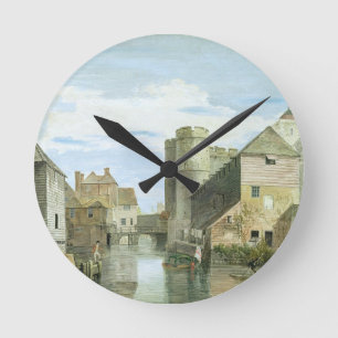 Horloge Ronde Le Westgate, Cantorbéry (bodycolour sur le papier)