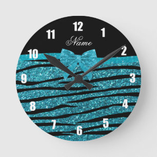 Horloge Ronde Le zèbre nommé fait sur commande de parties