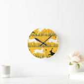 Horloge Ronde Leaping Bunny Mustard Meadow Pattern (Maison)