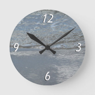Horloge Ronde L'eau sur la plage Photographie Abstraite