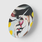 Horloge Ronde "Lecture de la volonté" Peinture sur une (Angle)