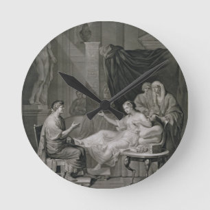 Horloge Ronde L'entrevue d'Augustus et de Cléopâtre, gravée