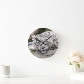 Horloge Ronde Léopard de neige - beau ! (Maison)