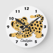 Horloge Ronde Leopard Design Personalised (Recto)