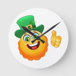 Horloge Ronde leprechaun emoji