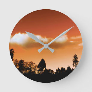 Horloge Ronde Les arbres du soleil