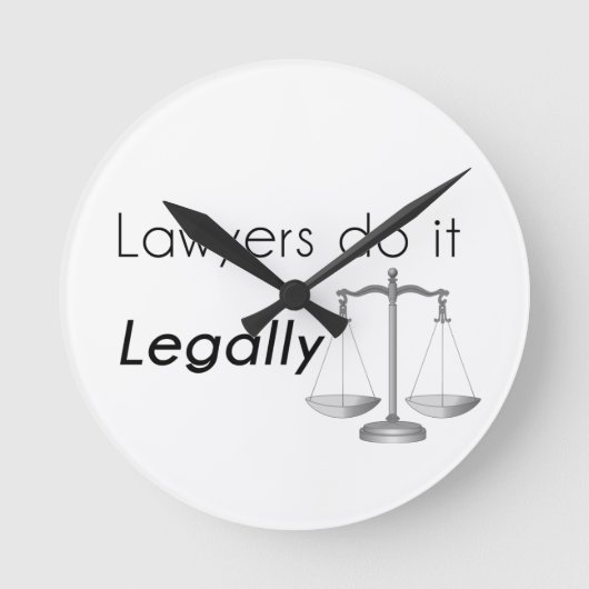 Horloge Ronde Les avocats le font ! (Recto)