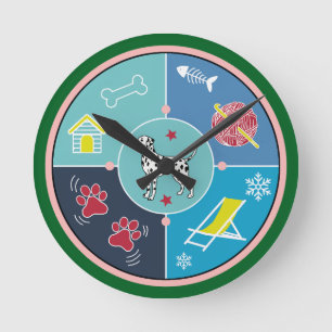 Horloge Ronde les choses du chien