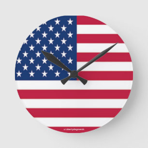 HORLOGE RONDE LES CLOCKS DE DESIGN DE STYLE AMERICAN