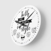 Horloge Ronde Les dents sont toujours dans le style (Angle)