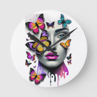 Les femmes visage et papillons, imaginaire