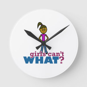 Horloge Ronde Les filles ne peuvent quoi ?Filles