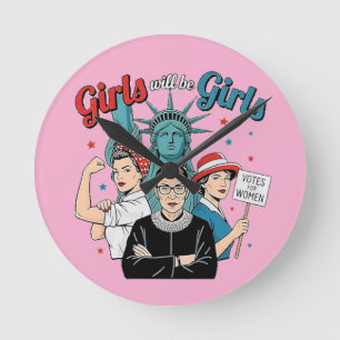 Horloge Ronde Les filles seront des filles