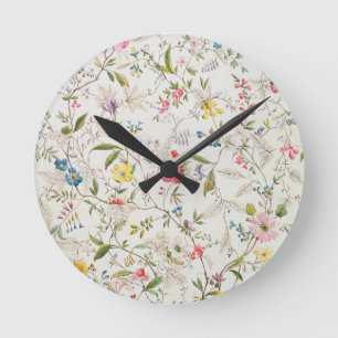 Horloge Ronde Les fleurs sauvages conçoivent pour le matériel en