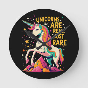 Horloge Ronde Les licornes sont réelles, juste rares