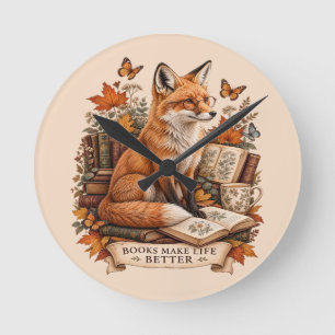 Horloge Ronde Les livres rendent la vie meilleure – Lecture de r